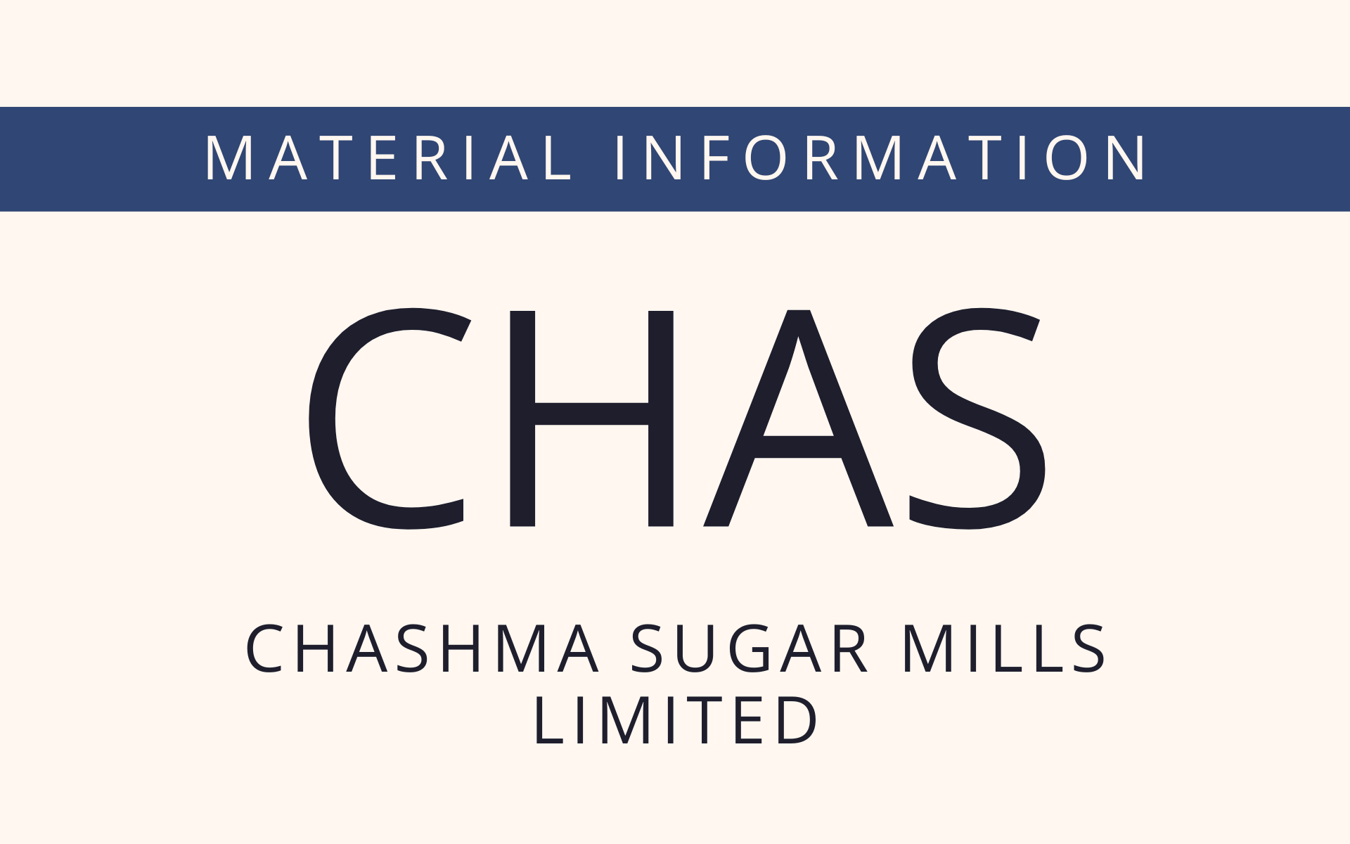 CHAS - Material Information