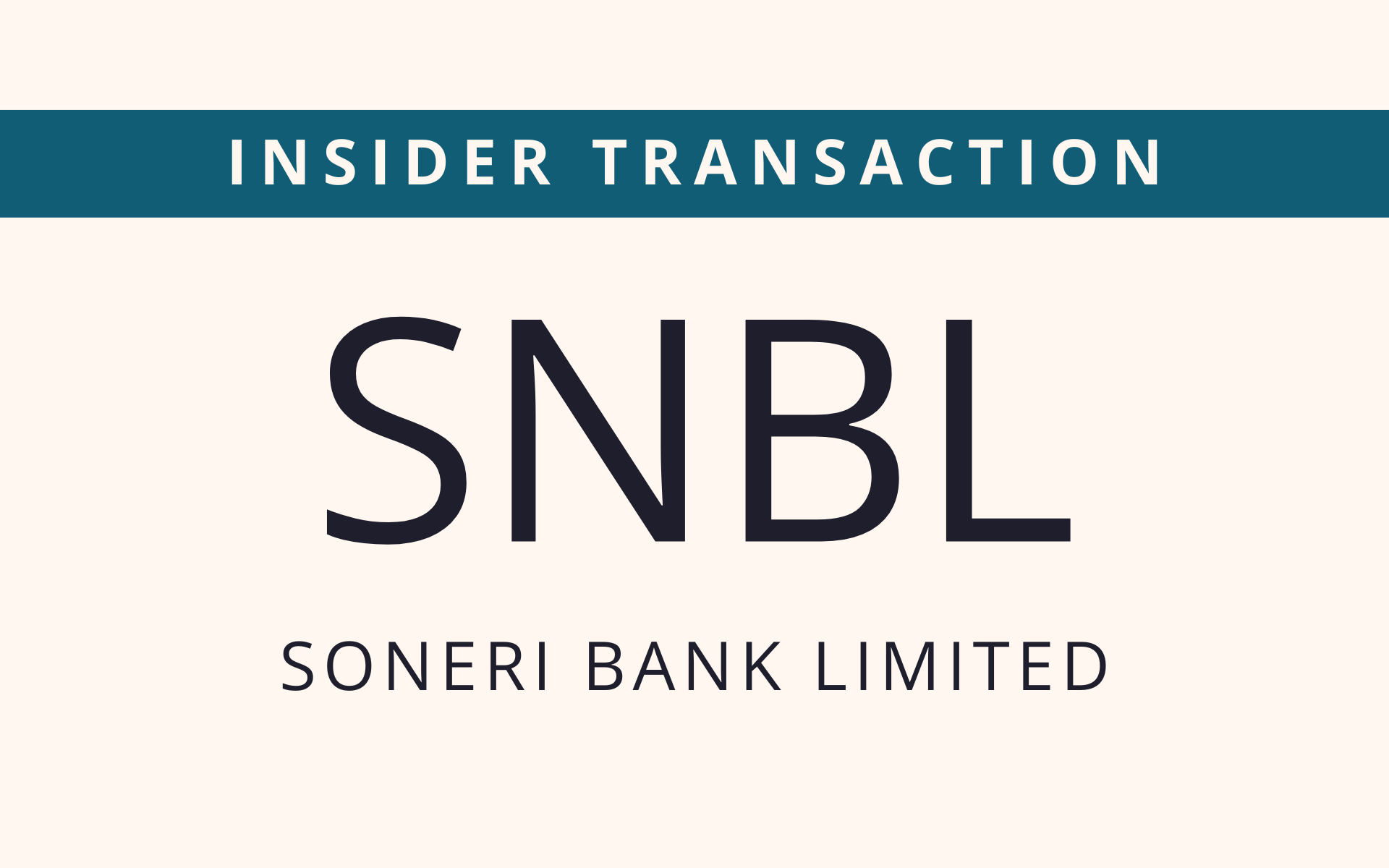 SNBL - Insider Transaction bold