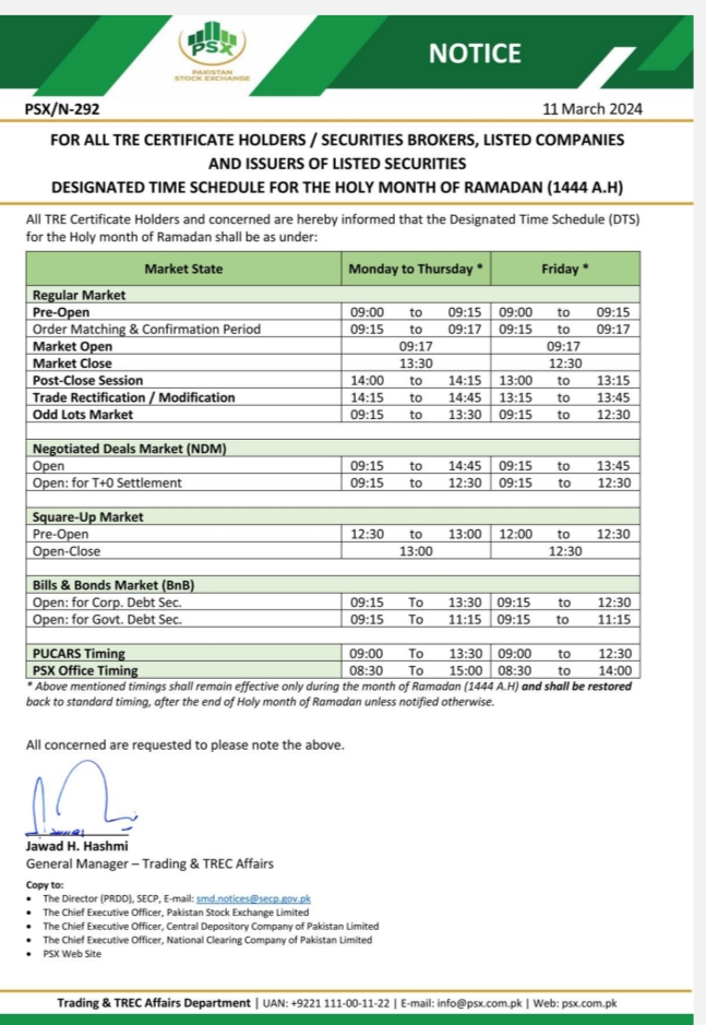 psx ramzan timings