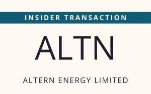 ALTN - Insider Transaction