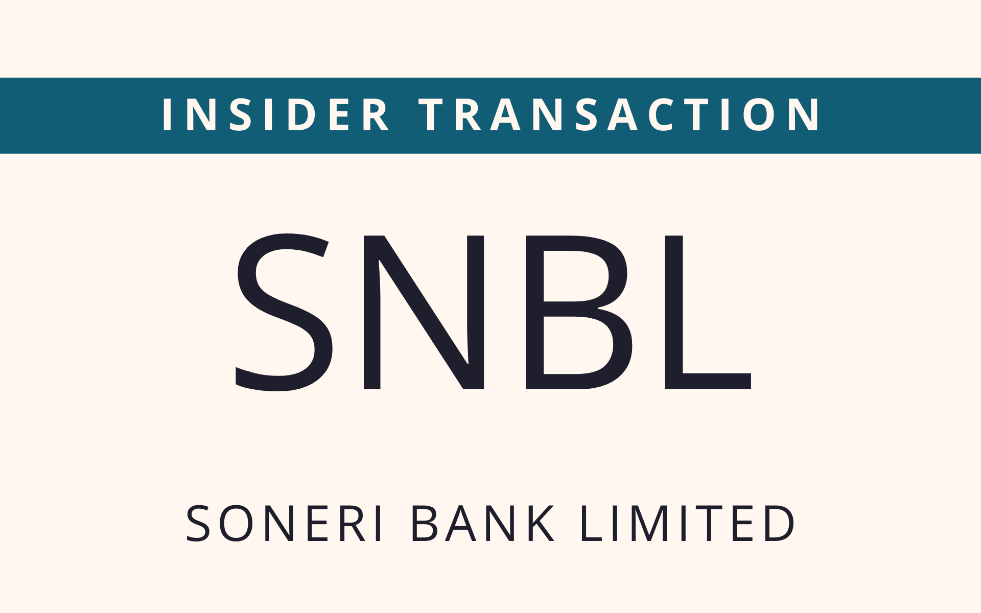 SNBL - Insider Transaction