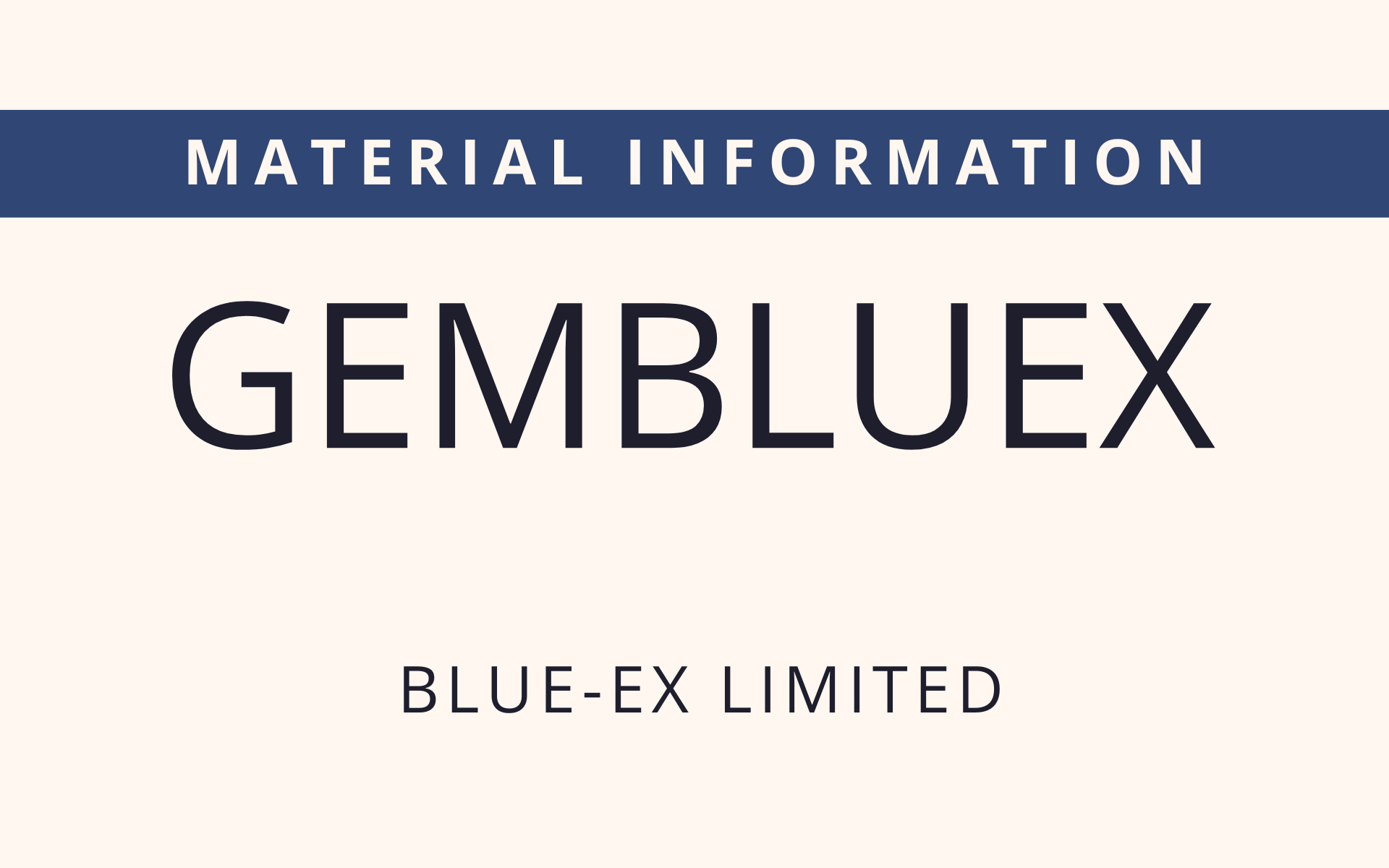 GEMBLUEX - material information