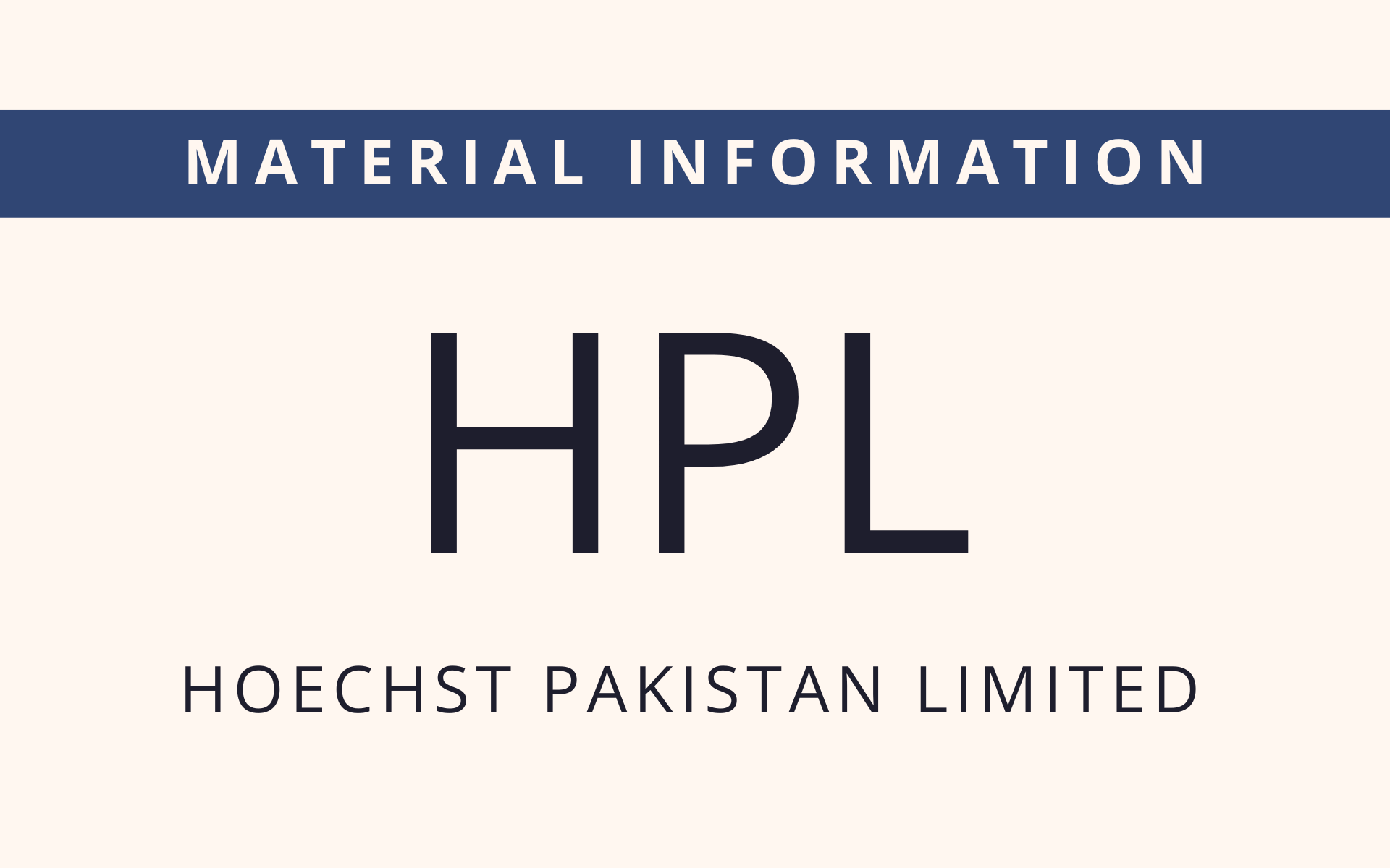 HPL - Material Information
