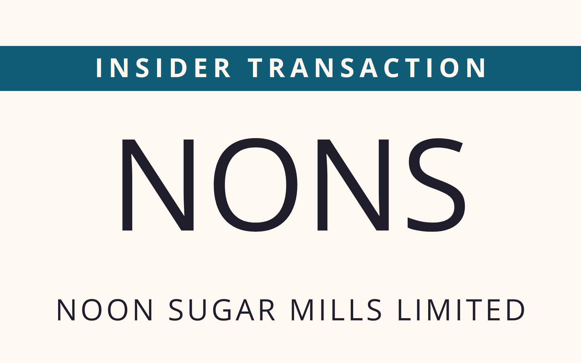 NONS - Insider Transaction