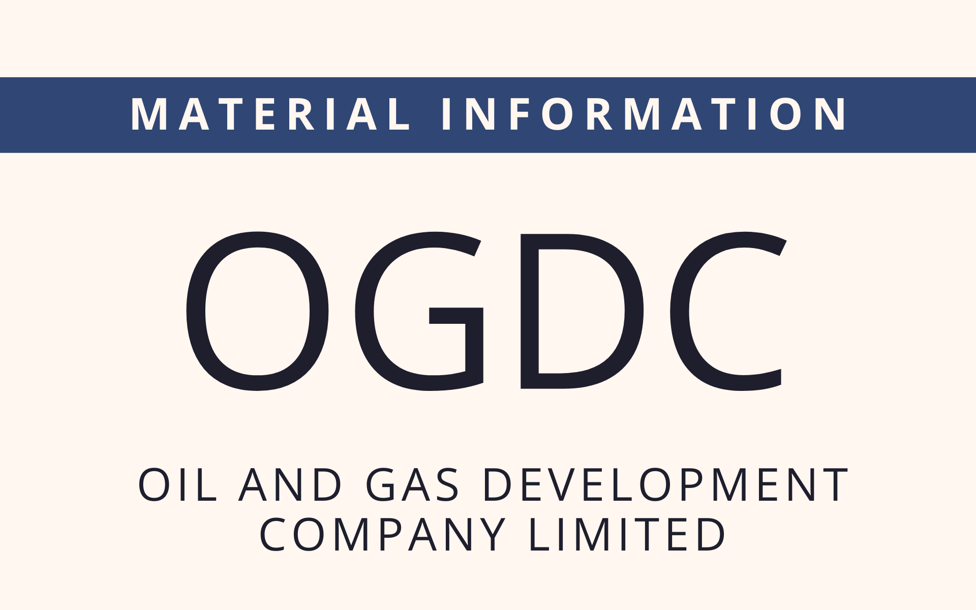 OGDC - Material Information