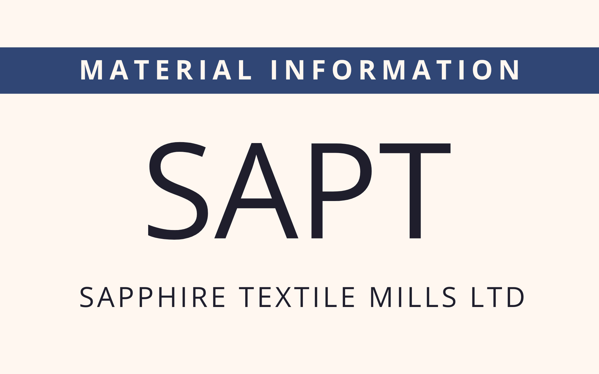 SAPT - Material Information