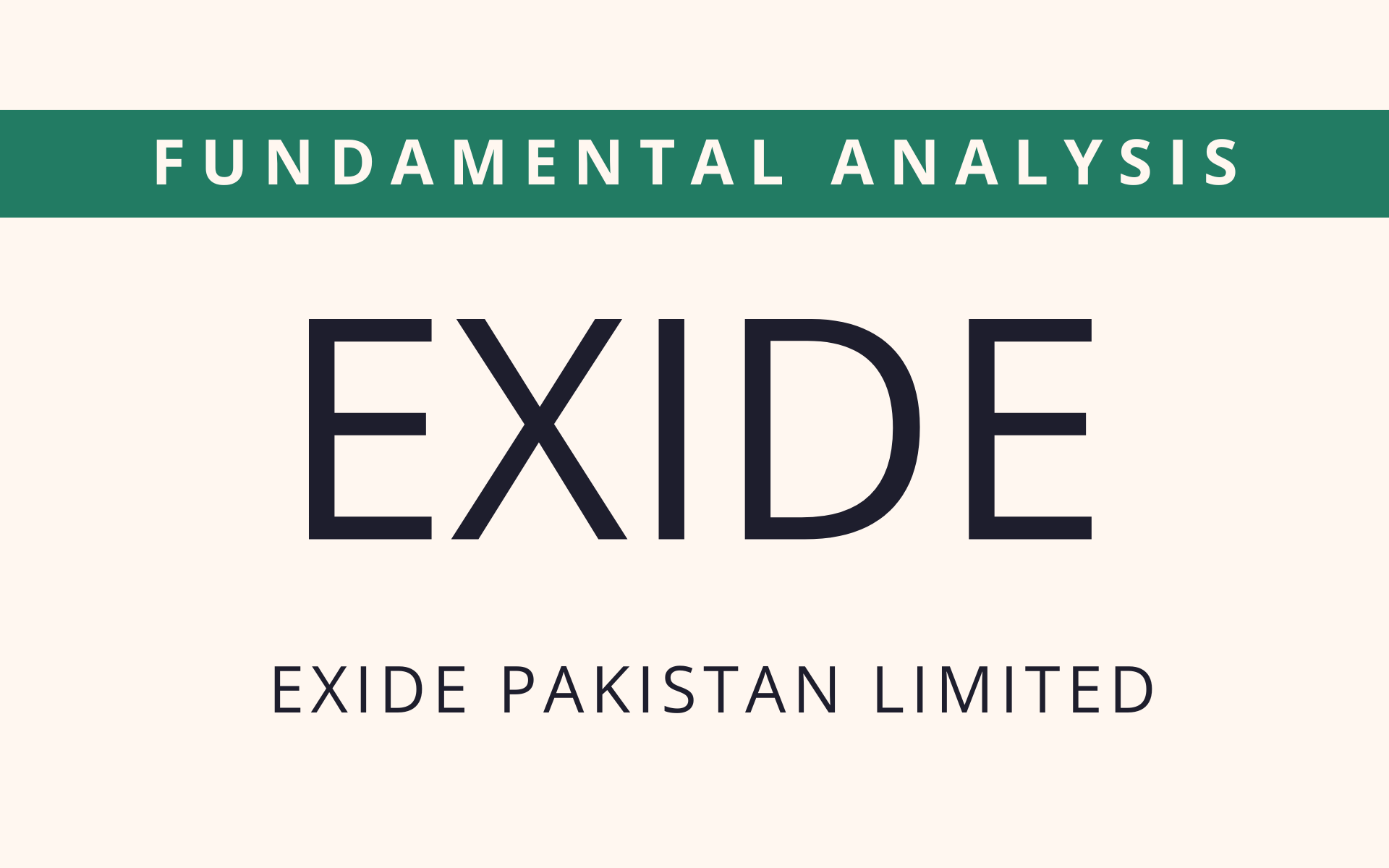 EXIDE - FUNDAMENTAL ANALYSIS